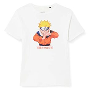 Camiseta blanca para niños con diseño de personaje animado japonés.