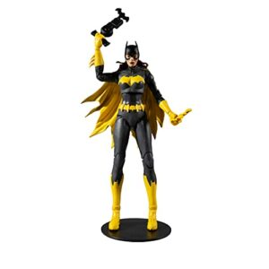 Figura de acción Batgirl con traje negro y amarillo de McFarlane.