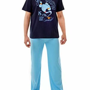 Pijama azul para hombre con diseño de Aladdin, talla X-Large.