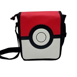 Bandolera de Pokémon con diseño de Pokeball en rojo, blanco y negro.