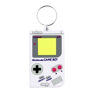 Llavero multicolor en forma de consola portátil Nintendo Game Boy.