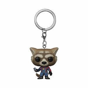 Llavero Funko Pop! de Rocket Raccoon de Guardianes de la Galaxia 3.