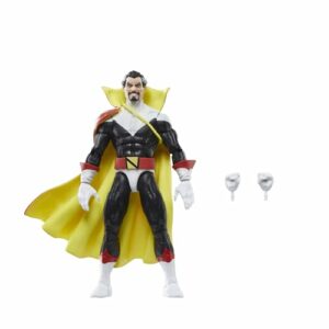 Figura de acción de Count Nefaria de Marvel, con capa amarilla y accesorios.