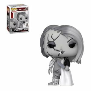 Figura Funko Pop! de Chucky y Tiffany en blanco y negro, exclusiva de tema caliente.