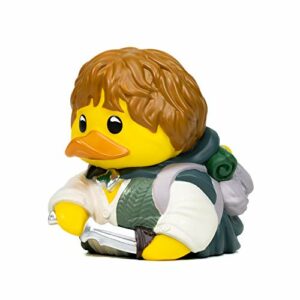 Pato de baño Samwise de "El Señor de los Anillos" con mochila y espada.