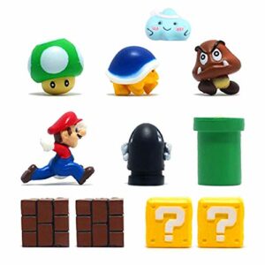 Figuras magnéticas de personajes y objetos de Super Mario en 3D.