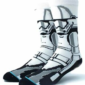 Calcetines blancos con diseño de Soldado Imperial de Star Wars.