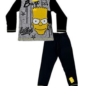 Conjunto de pijama infantil de Bart Simpson sonriente, multicolor.