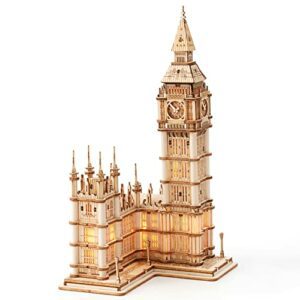 Réplica 3D en madera del Big Ben para montar, marca Rolife.