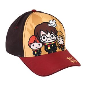 Gorra infantil ajustable de Harry Potter con diseño chibi de Harry, Hermione y Ron.