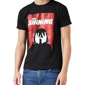 Camiseta negra con diseño del póster de "The Shining".