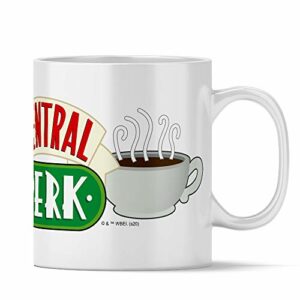 Taza de cerámica de Friends con diseño de Central Perk en una taza de café.