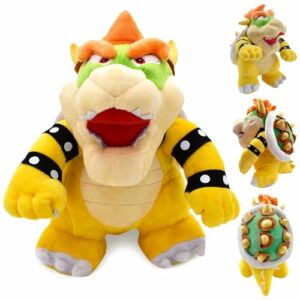 Peluche de Bowser de Super Mario de 25 cm con colores vivos y detalles auténticos.