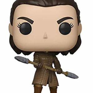 Figura Funko POP! de Arya Stark con lanza de dos puntas de la serie Game of Thrones.