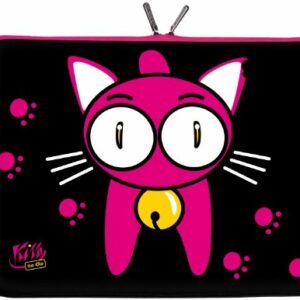 Funda para portátil con diseño de gato rosa de Kitty To Go.