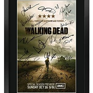 Póster enmarcado de The Walking Dead, firmado por el elenco.