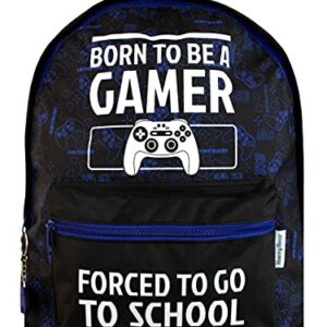 Mochila negra Harry Bear con diseño de videojuegos y frases divertidas.