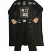 Disfraz de Darth Vader para niño o niña con capa y máscara negra.