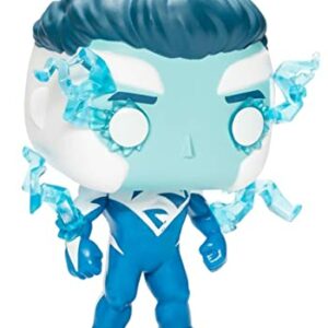 Figura Funko Pop! de Superman Azul con detalles de energía eléctrica.