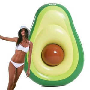 Flotador hinchable grande en forma de aguacate con hueso marrón, de la marca NAUTEDI.