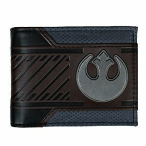 Cartera bi-fold marrón con el logo de la Alianza Rebelde de Star Wars.