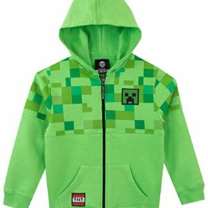 Sudadera verde con capucha de Minecraft para niños, diseño de Creeper.