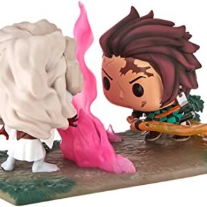 Figura coleccionable Funko Pop! de Tanjiro Kamado luchando contra Rui de Demon Slayer.