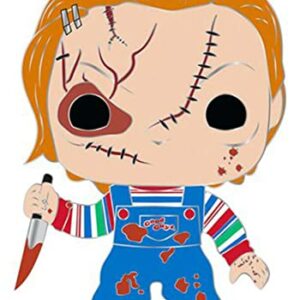 Pin esmaltado grande de Chucky, el muñeco diabólico, de la marca Funko.