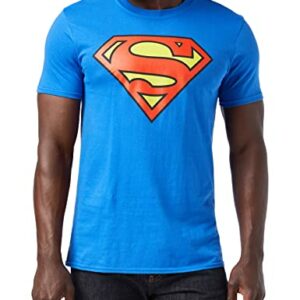 Camiseta azul con el logotipo de Superman en el pecho.