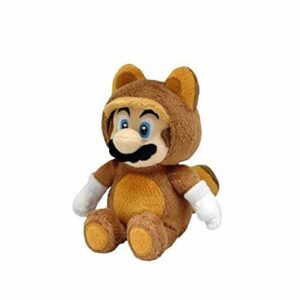 Peluché de Mario vestido de mapache, 22,86 cm, de la marca Little Buddy.