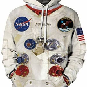 Sudadera con capucha EUDOLAH para hombre, diseño 3D de traje espacial de astronauta NASA.