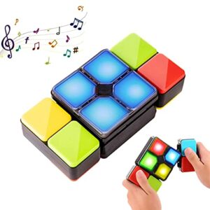 Cubos coloridos electrónicos de Pup Go con luces y música, para juegos educativos y familiares.