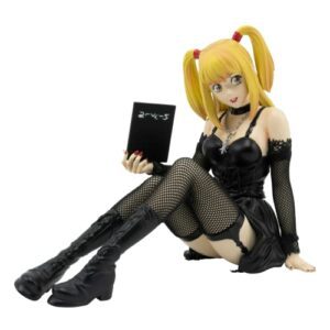 Figura de acción de PVC de Misa Amane de Death Note, sentada con traje gótico y sujetando un cuaderno.