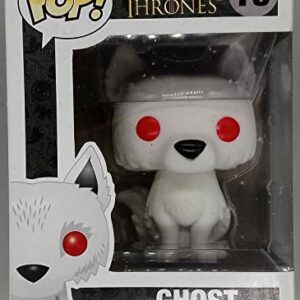 Funko Pop de Vinilo de Fantasma, el lobo huargo blanco con ojos rojos de "Juego de Tronos".