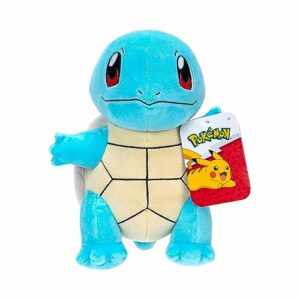 Peluche de Squirtle de 20 cm con una tarjeta de Pokemon.