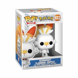 Figura Funko POP! de Scorbunny de Pokémon en caja de exhibición.