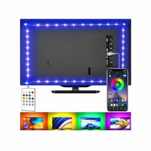 Kit de luces LED RGB para TV con control remoto y sincronización por app de SANSUN.