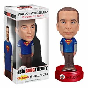 Figura bobblehead de Sheldon Cooper vestido como Superman de la serie "The Big Bang Theory".