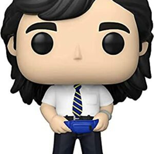 Figura Funko Pop! de Michael Scott con cabello largo y camisa blanca.