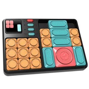 Juego de rompecabezas deslizante electrónico con piezas magnéticas de colores.