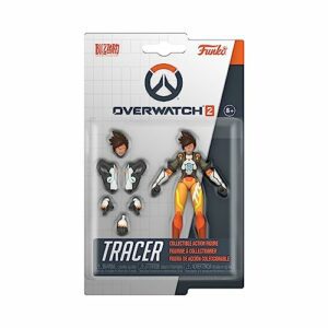 Figura de acción Funko de Tracer de Overwatch 2 con accesorios.