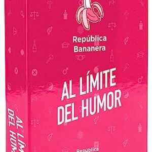 Juego de mesa de humor español "República Bananera" en caja rosa.