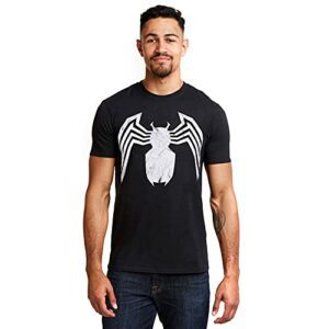 Camiseta negra de hombre con el emblema de Venom en blanco.