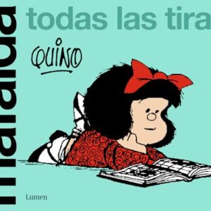 Portada de "Mafalda. Todas las tiras (edición limitada)" con Mafalda leyendo un libro.