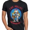 Camiseta negra de hombre con diseño de Los Pollos Hermanos.