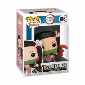 Figura Funko Pop! de Nezuko Kamado de la serie Demon Slayer dentro de su caja.