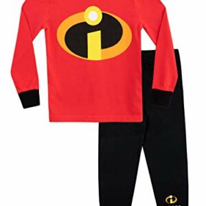 Pijama rojo y negro de Los Increíbles para niños, talla 4-5 años.