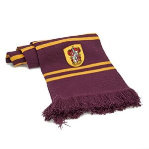 Bufanda de Gryffindor en rojo y dorado con el escudo bordado.