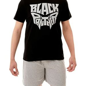 Pijama Marvel Black Panther para hombre en color negro, talla grande.