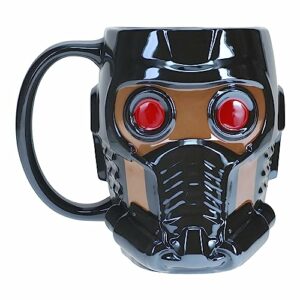 Taza de cerámica con diseño del casco de Starlord de Guardianes de la Galaxia.